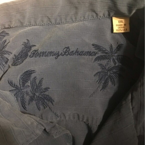 Tommy Bahama Men’s Hawaiian Short Sleeve Button Up 100% Silk Shirt Blue Size XXL - Picture 6 of 6